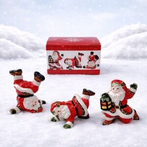 Fitz & Floyd Santas 3 pcs tumbler 3 pc set
